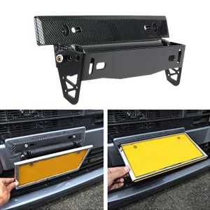 Adjustable Car-styling License Plate Frame Holder Carbon Fiber
