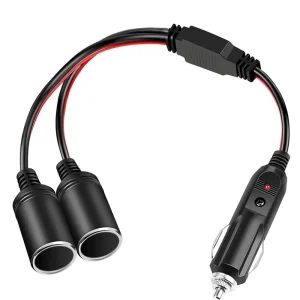 2 Car Cigaratte Lighter Splitter Adapter Power Charger Port