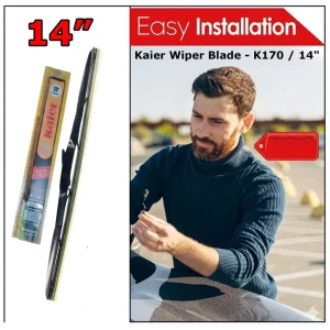 Kaier K170 14-Inch Premium Car Wiper Blade - High Performance Natural Rubber Windshield Wiper (1 Piece)