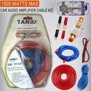Vehicle Sub woofer Installation Pure Copper 1500W Speaker Amplifier Wire Full Kit TB-10GA