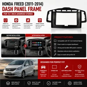 Honda Freed Andoid Panel Android Frame 10.1 Inch, Compatible Year 2011-2014