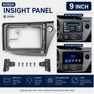 Honda Insight Andoid Panel Android Frame 9 Inch, Compatible Year 2009+