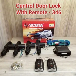 SCUTA 4-Door Central Locking System with Remote Keyless Entry & Security Alarm Control Box Kit - Model 346