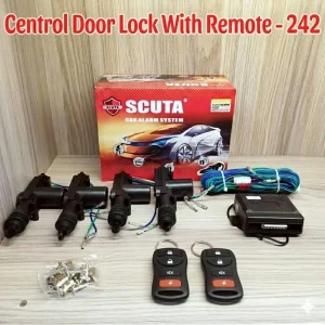 SCUTA 4-Door Central Locking System with Keyless Entry & Dedicated Mute / Flash Remotes - Model 242