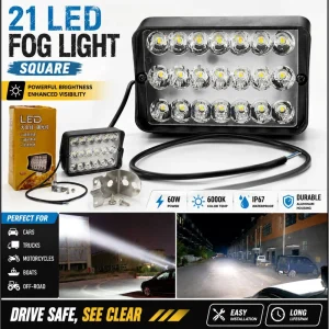 21 LED Type Automobile 12V External High Brightness LED Fog Light Bar