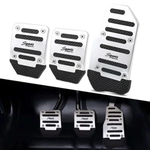 Manual Gear Vehicles Non Slip Accelerator Clutch Brake Foot Pedal Black Colour Cover Set