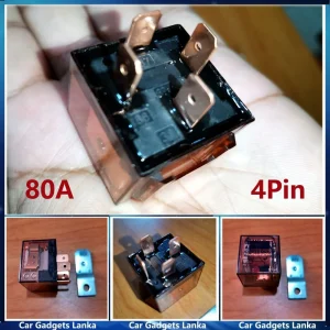 Car Fused On Off Automotive Transparent Car Relay DC 12V 80A 4 Pin