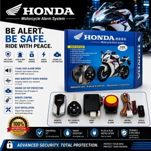 Remote Alarm Security System for Motor Bikes Scooters & Three wheels With Remote Start