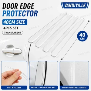 4 Pcs Universal Car Door Edge Guard Protector Strip - 40CM Transparent Soft Silicone Anti-Scratch Protection Trim